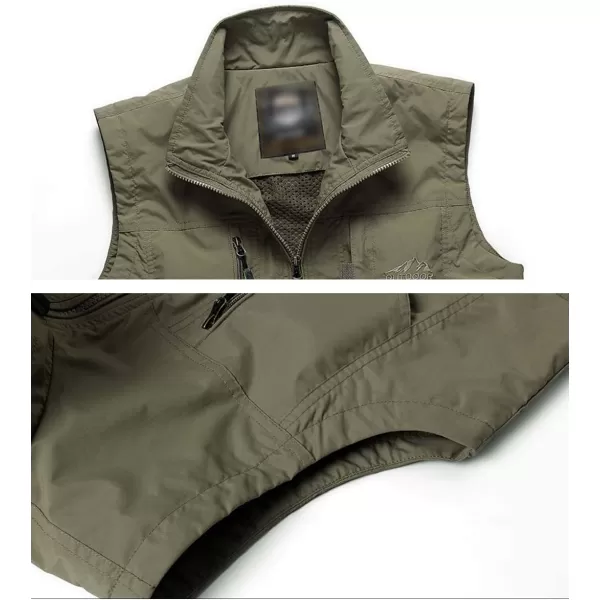 Flygo Men's Lightweight Outdoor Travel Work Fishing Vest With Multi-Pockets