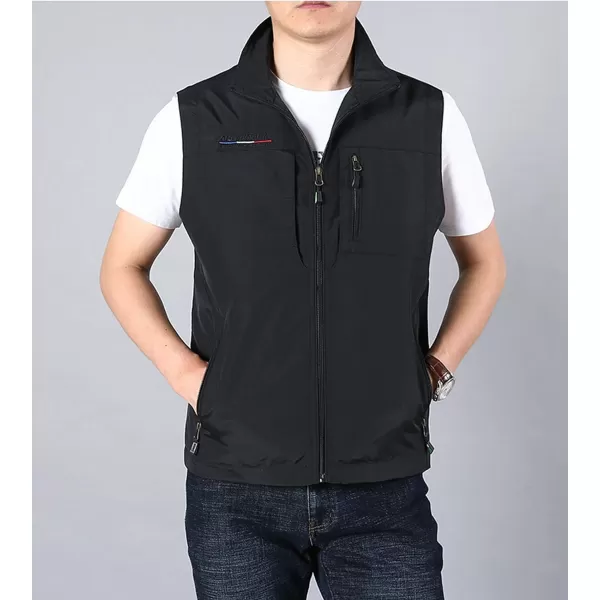 Flygo Men's Lightweight Outdoor Travel Work Fishing Vest With Multi-Pockets