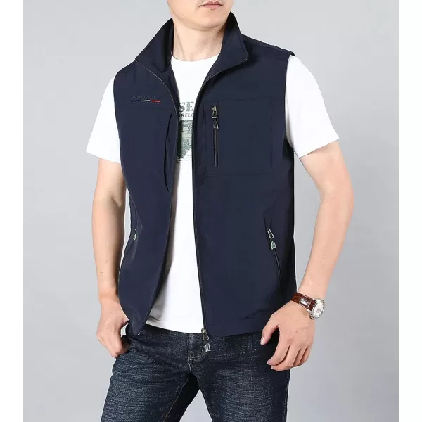 Flygo Men's Lightweight Outdoor Travel Work Fishing Vest With Multi-Pockets
