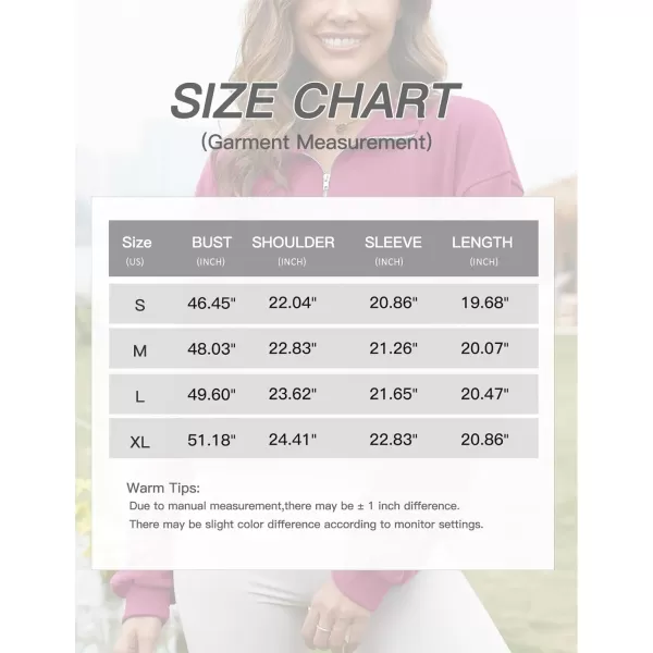 Flygo Womens Half Zip Hoodies Cropped Pullover Sweatshirt Fleece Lined Sweater Tops with Pocket Thumb Hole