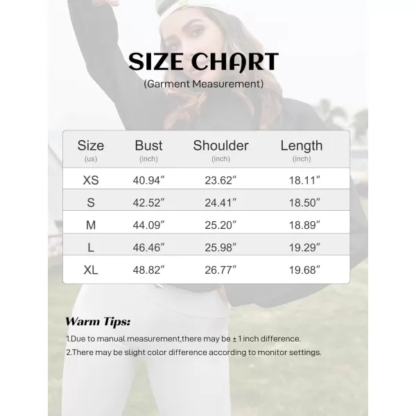 Flygo Womens Half Zip Hoodies Cropped Pullover Sweatshirt Fleece Lined Sweater Tops with Pocket Thumb Hole