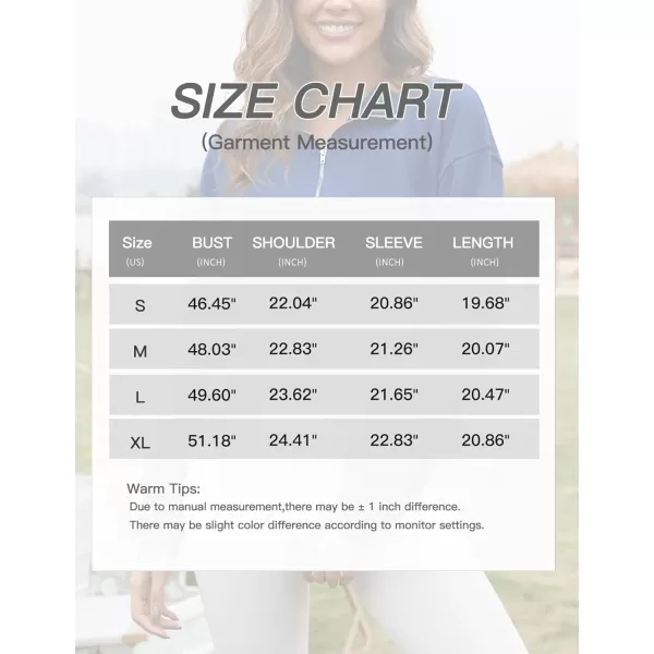 Flygo Womens Half Zip Hoodies Cropped Pullover Sweatshirt Fleece Lined Sweater Tops with Pocket Thumb Hole