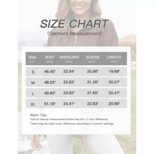 Flygo Womens Half Zip Hoodies Cropped Pullover Sweatshirt Fleece Lined Sweater Tops with Pocket Thumb Hole
