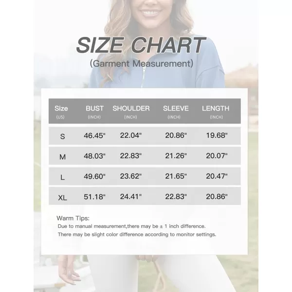 Flygo Womens Half Zip Hoodies Cropped Pullover Sweatshirt Fleece Lined Sweater Tops with Pocket Thumb Hole