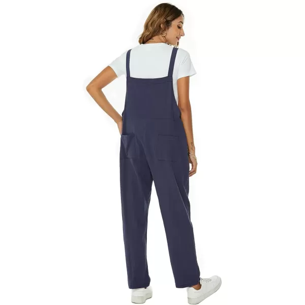 Flygo Womens Overalls Cotton Linen Overalls for Women Loose Fit Harem Wide Leg Jumpsuit with Pockets