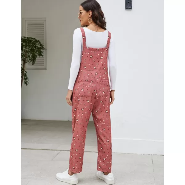 Flygo Womens Overalls Cotton Linen Overalls for Women Loose Fit Harem Wide Leg Jumpsuit with Pockets