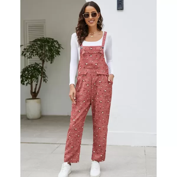 Flygo Womens Overalls Cotton Linen Overalls for Women Loose Fit Harem Wide Leg Jumpsuit with Pockets