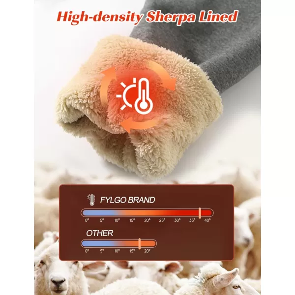 Flygo Womens Sherpa Lined Athletic Sweatpants Winter Active Joggers Fleece Pants)