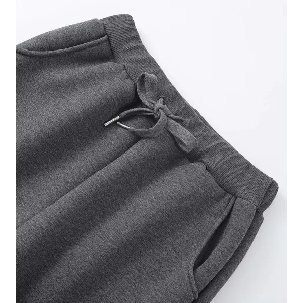 Flygo Womens Sherpa Lined Athletic Sweatpants Winter Active Joggers Fleece Pants)