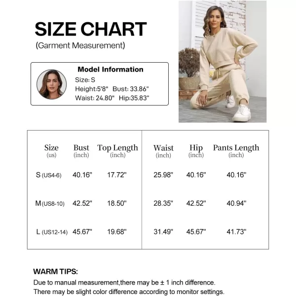 Flygo Womens Sweat Set Sweatsuit 2 Piece Outfits Pullover Sweatshirt Joggers Tracksuit Sets