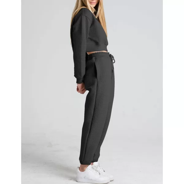 Flygo Womens Sweat Set Sweatsuit 2 Piece Outfits Pullover Sweatshirt Joggers Tracksuit Sets