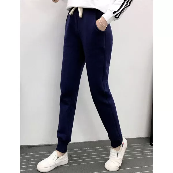 Flygo Women's Thicken Winter Casual Fleece Sherpa Lined Athletic Jogger Elastic Drawstring Sweatpants