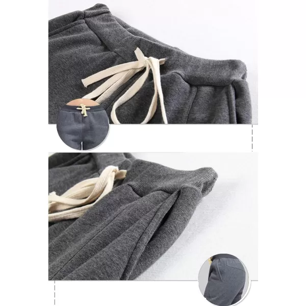 Flygo Womens Winter Fleece Sweatpants Sherpa Lined Athletic Jogger Loose-fit High Waist Harem Pants for Workout, Training)