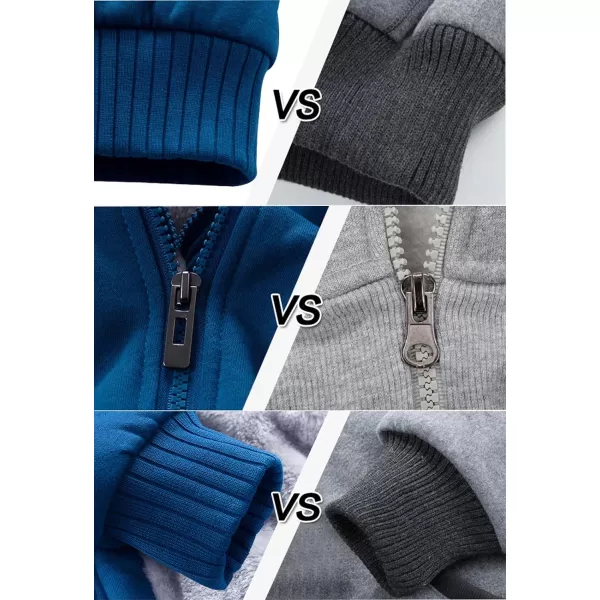 Flygo Womens Winter Thick Fleece Lined Zip Hoodie Sweatshirts Jacket Coat Outwear