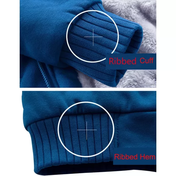 Flygo Womens Winter Thick Fleece Lined Zip Hoodie Sweatshirts Jacket Coat Outwear