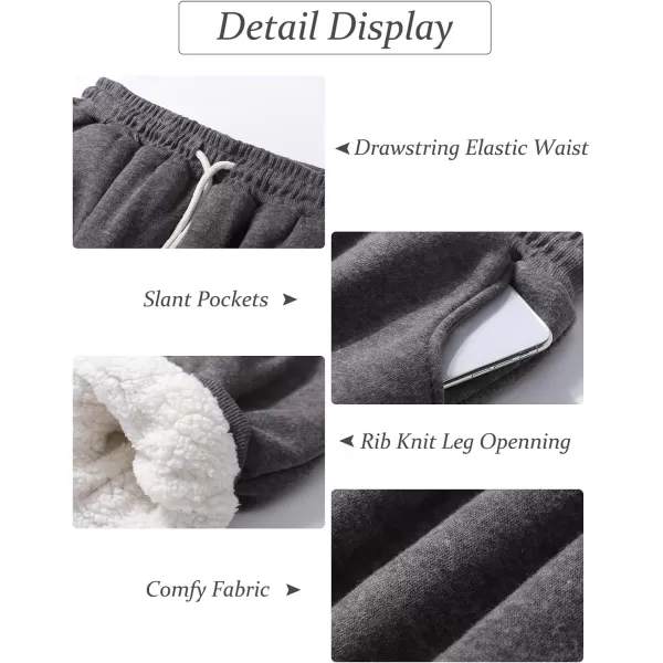 Flygo Women's Winter Warm Fleece Joggers Pants Sherpa Lined Athletic Active Sweatpants