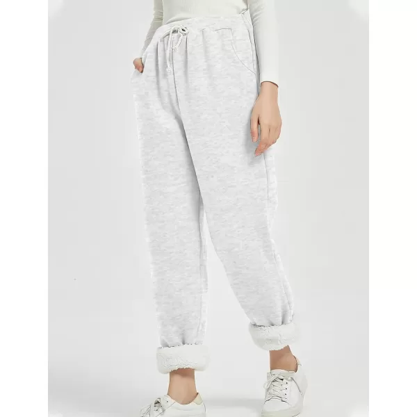 Flygo Women's Winter Warm Fleece Joggers Pants Sherpa Lined Athletic Active Sweatpants