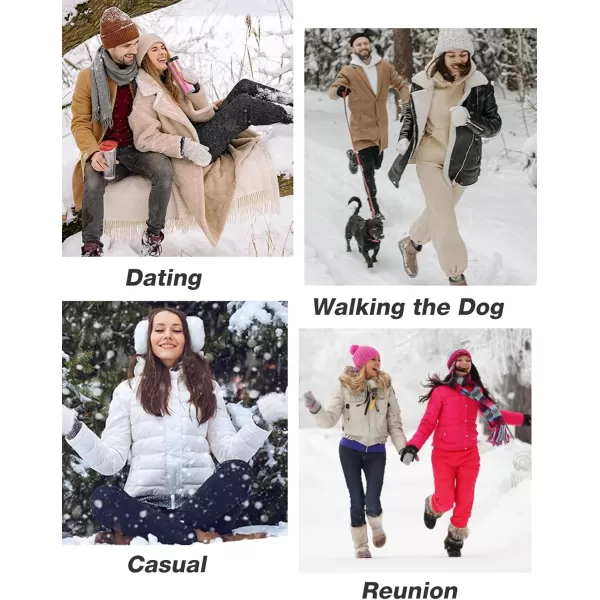 Flygo Women's Winter Warm Fleece Joggers Pants Sherpa Lined Athletic Active Sweatpants