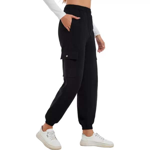 Flygo Women's Winter Warm Fleece Joggers Pants Sherpa Lined Athletic Active Sweatpants