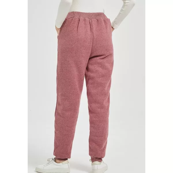 Flygo Women's Winter Warm Fleece Joggers Pants Sherpa Lined Athletic Active Sweatpants