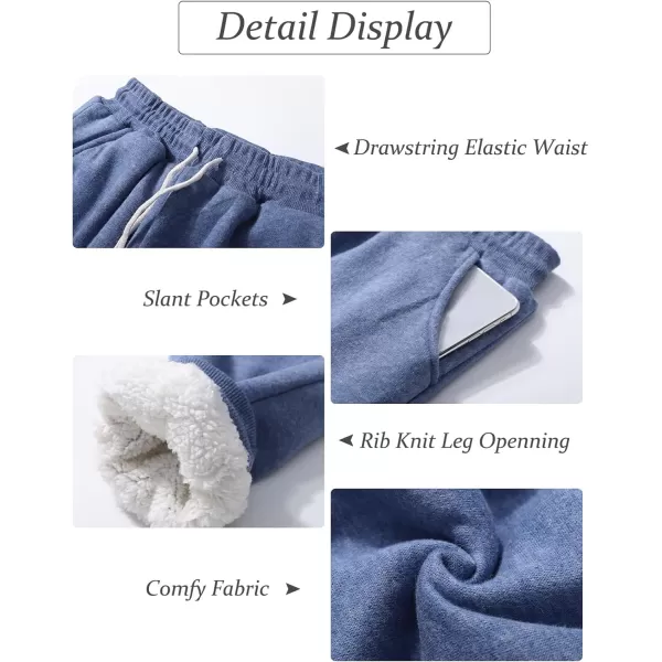 Flygo Women's Winter Warm Fleece Joggers Pants Sherpa Lined Athletic Active Sweatpants