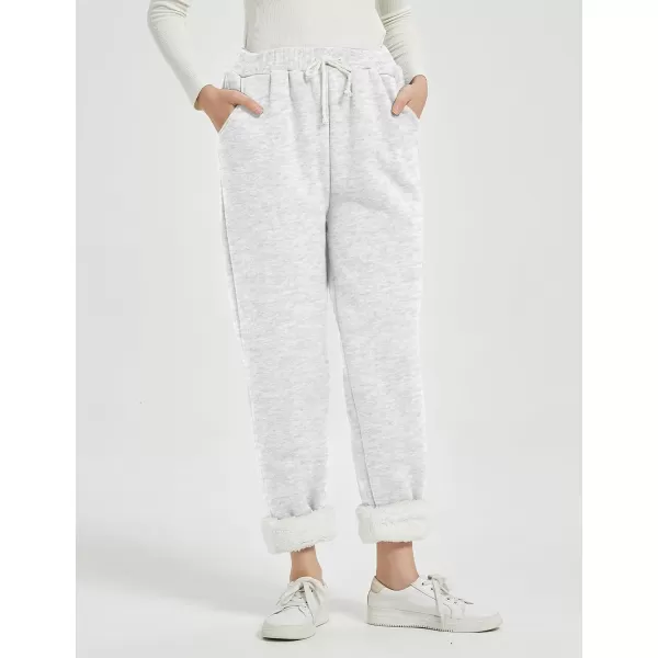 Flygo Women's Winter Warm Fleece Joggers Pants Sherpa Lined Athletic Active Sweatpants