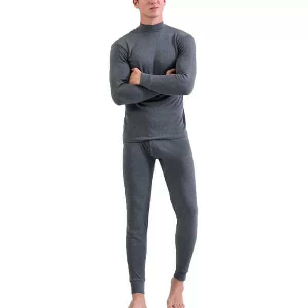 Flygo Men Thermal Underwear Set Ultra Soft Long Johns Set Base Layer Tops and Bottoms)