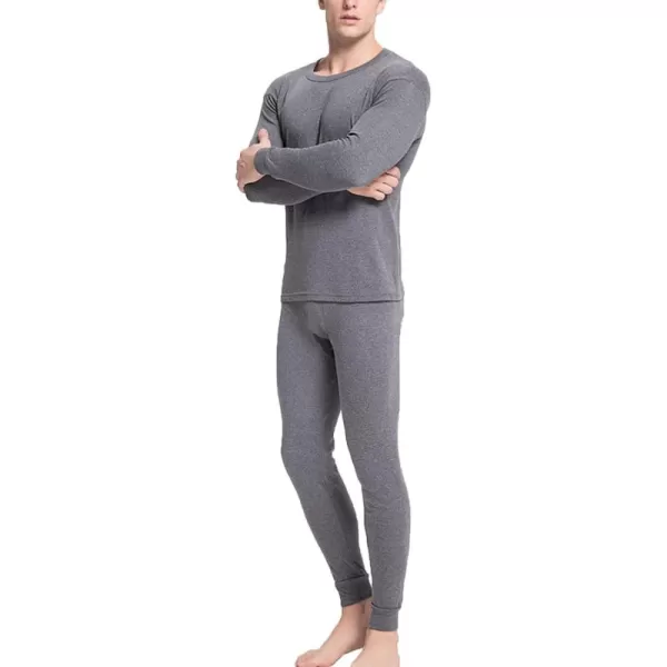 Flygo Men Thermal Underwear Set Ultra Soft Long Johns Set Base Layer Tops and Bottoms)
