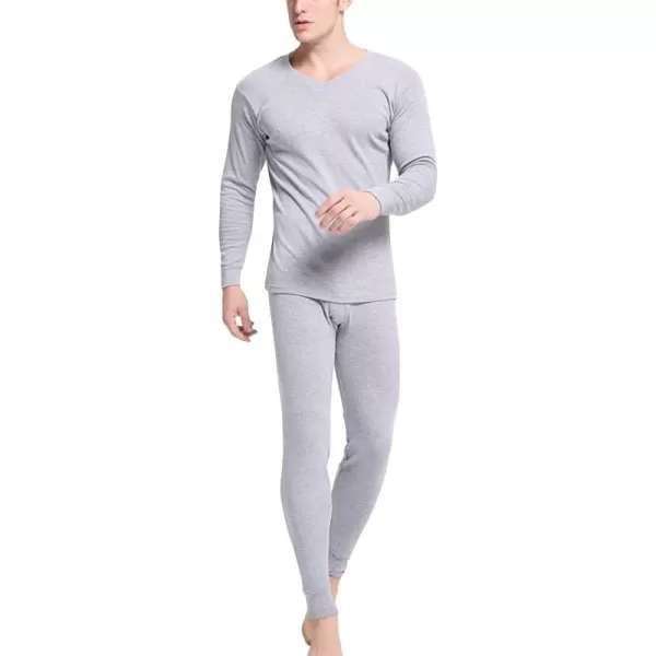 Flygo Men Thermal Underwear Set Ultra Soft Long Johns Set Base Layer Tops and Bottoms)