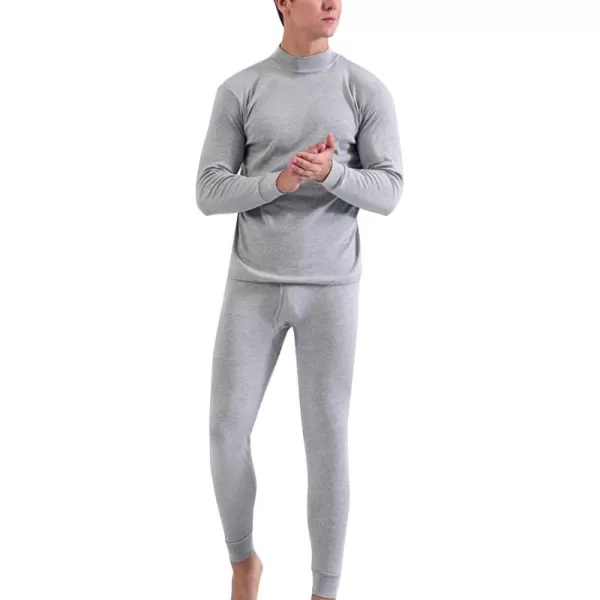 Flygo Men Thermal Underwear Set Ultra Soft Long Johns Set Base Layer Tops and Bottoms)