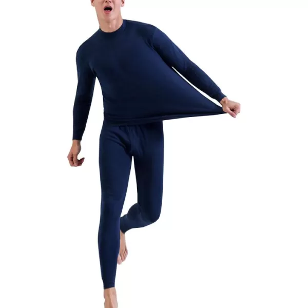 Flygo Men Thermal Underwear Set Ultra Soft Long Johns Set Base Layer Tops and Bottoms)
