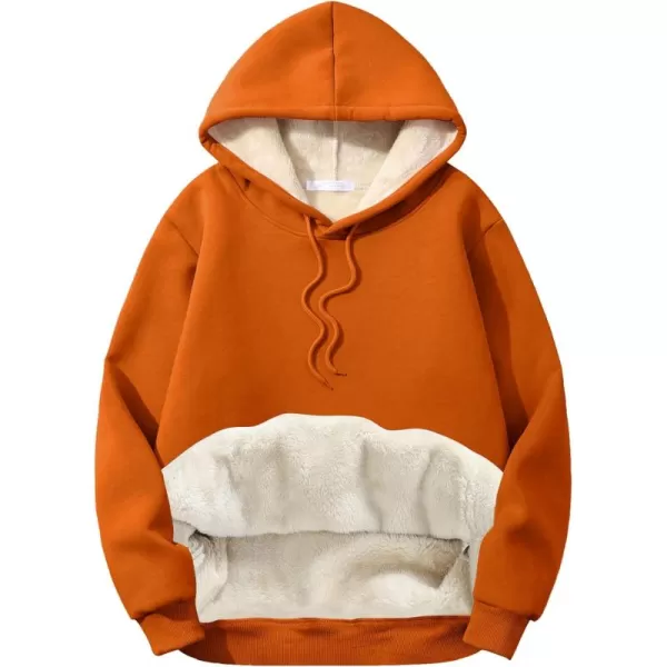 Flygo Men's Casual Fleece Sherpa Lined Hoodie Winter Warm Pullover Hooded Sweatshirt