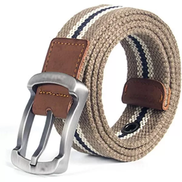 Flygo Men's Juniors Casual Braided Canvas Woven Fabric Belt