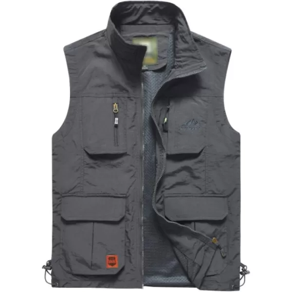 Flygo Men's Lightweight Outdoor Travel Work Fishing Vest With Multi-Pockets