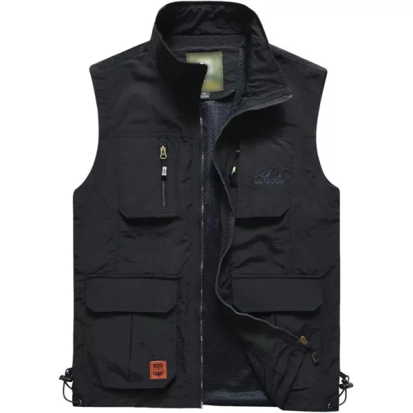 Flygo Men's Lightweight Outdoor Travel Work Fishing Vest With Multi-Pockets