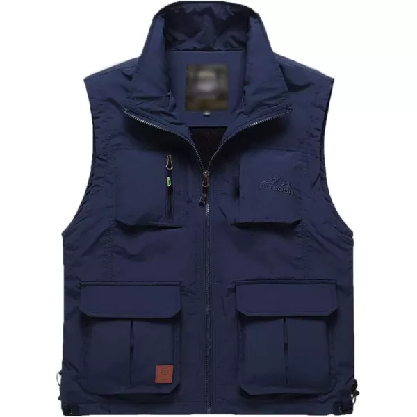 Flygo Men's Lightweight Outdoor Travel Work Fishing Vest With Multi-Pockets