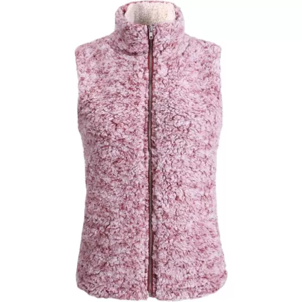 Flygo Women's Casual Zip Up Sherpa Fleece Fuzzy Sleeveless Vest Jacket