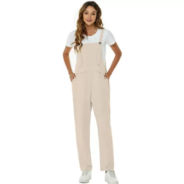 Flygo Womens Overalls Cotton Linen Overalls for Women Loose Fit Harem Wide Leg Jumpsuit with Pockets