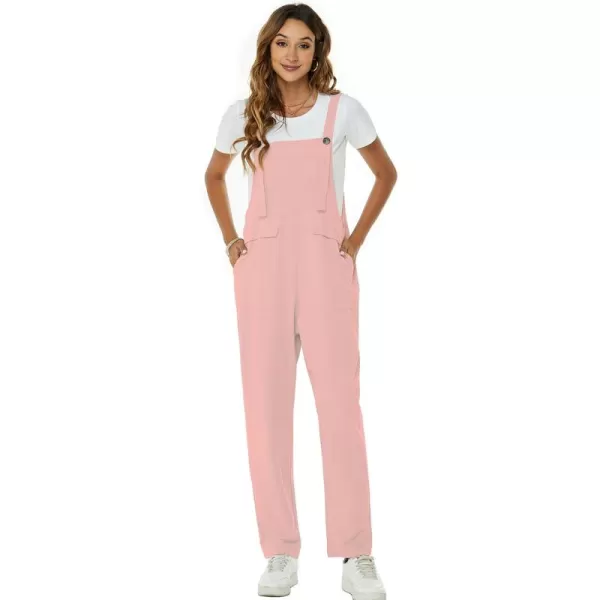 Flygo Womens Overalls Cotton Linen Overalls for Women Loose Fit Harem Wide Leg Jumpsuit with Pockets