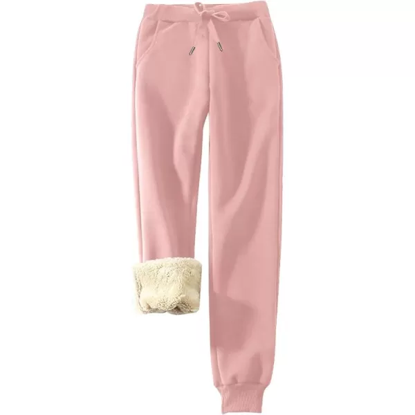 Flygo Womens Sherpa Lined Athletic Sweatpants Winter Active Joggers Fleece Pants