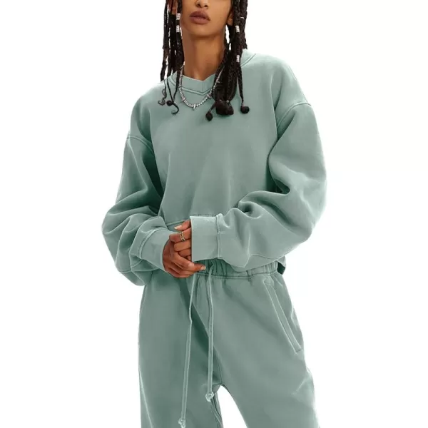Flygo Womens Sweat Set Sweatsuit 2 Piece Outfits Pullover Sweatshirt Joggers Tracksuit Sets