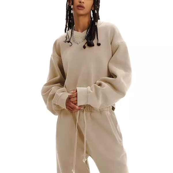 Flygo Womens Sweat Set Sweatsuit 2 Piece Outfits Pullover Sweatshirt Joggers Tracksuit Sets