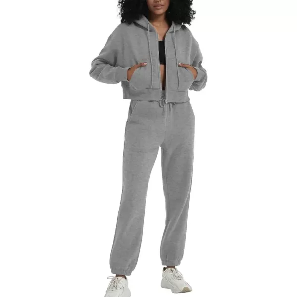 Flygo Womens Sweat Set Sweatsuit 2 Piece Outfits Pullover Sweatshirt Joggers Tracksuit Sets