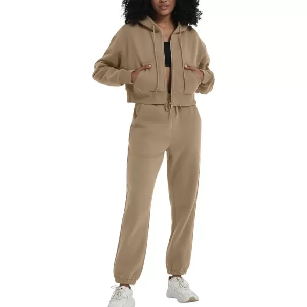 Flygo Womens Sweat Set Sweatsuit 2 Piece Outfits Pullover Sweatshirt Joggers Tracksuit Sets