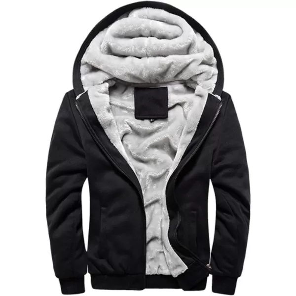 Flygo Womens Winter Thick Fleece Lined Zip Hoodie Sweatshirts Jacket Coat Outwear