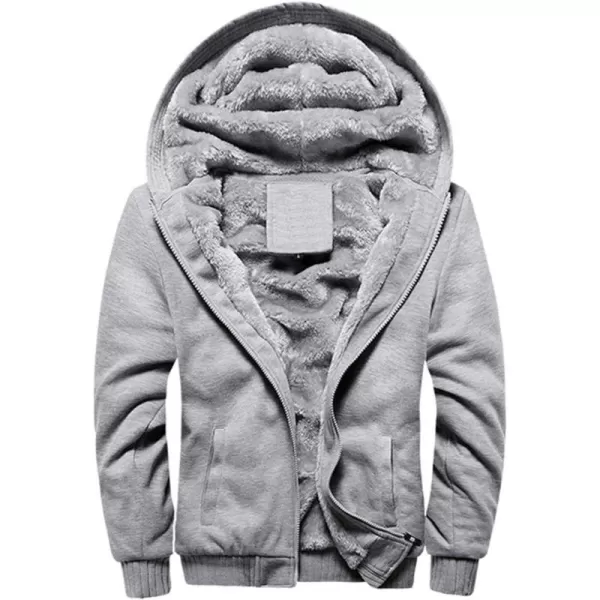 Flygo Womens Winter Thick Fleece Lined Zip Hoodie Sweatshirts Jacket Coat Outwear