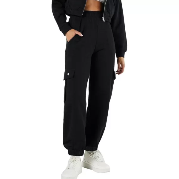 Flygo Women's Winter Warm Fleece Joggers Pants Sherpa Lined Athletic Active Sweatpants