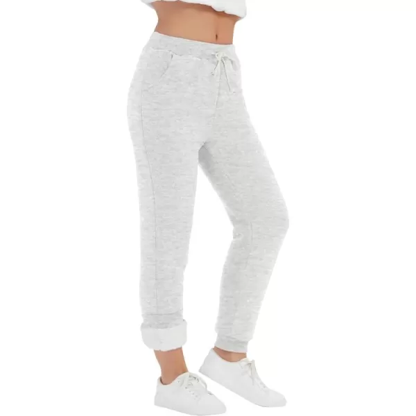 Flygo Women's Winter Warm Fleece Joggers Pants Sherpa Lined Athletic Active Sweatpants