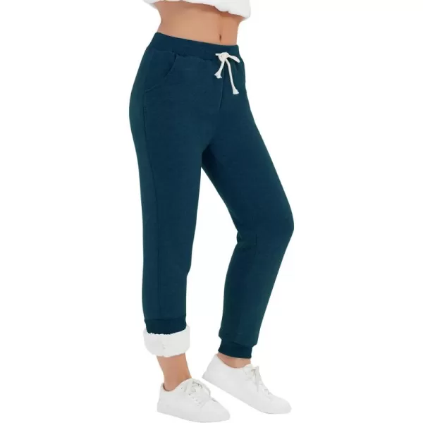 Flygo Women's Winter Warm Fleece Joggers Pants Sherpa Lined Athletic Active Sweatpants