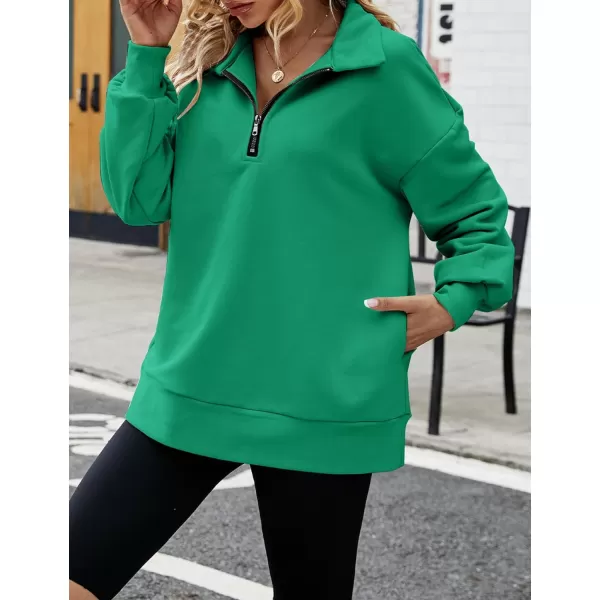 Flygo Womens Oversized Half Zip Pullover Long Sleeve Sweatshirt Quarter Zip Hoodie Trendy Fall Fashion Y2K Clothes Teen Girls